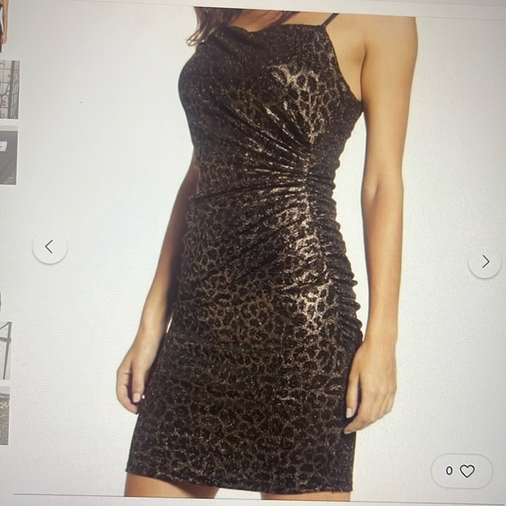 Leith black/gold leaped dress - Picture 2 of 4